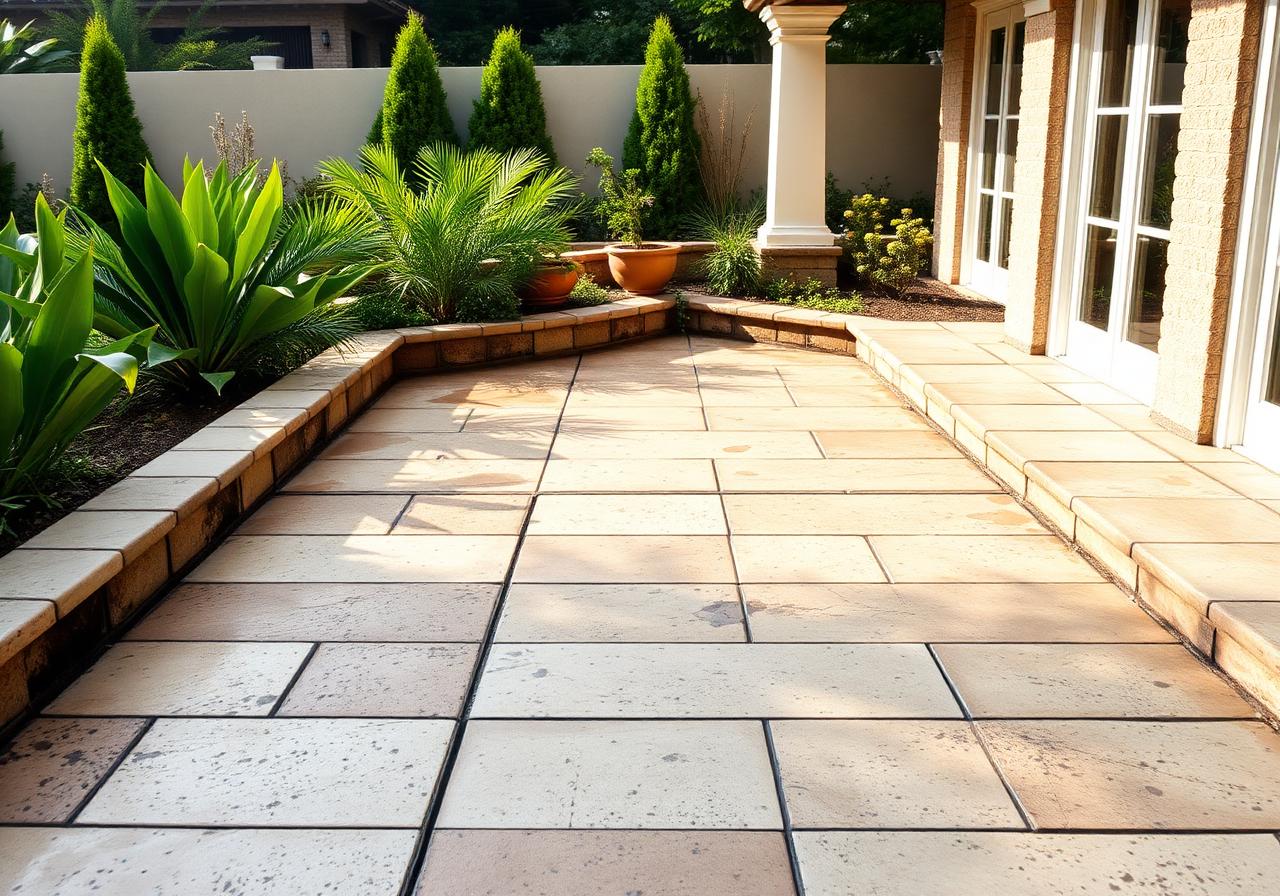 Before — Travertine Patio · University Park